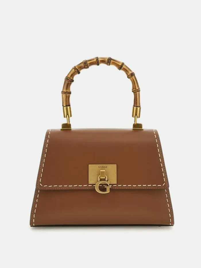 Women Stephi Bamboohandle Handbag Light Brown Guess Handbags