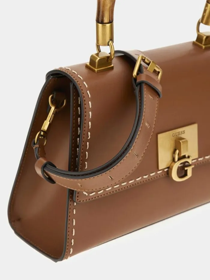 Women Stephi Bamboohandle Handbag Light Brown Guess Handbags