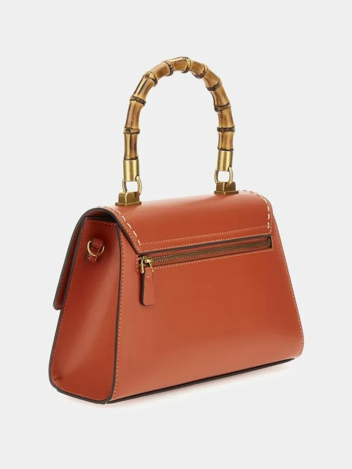 Women Stephi Bamboohandle Handbag Orange Guess Handbags
