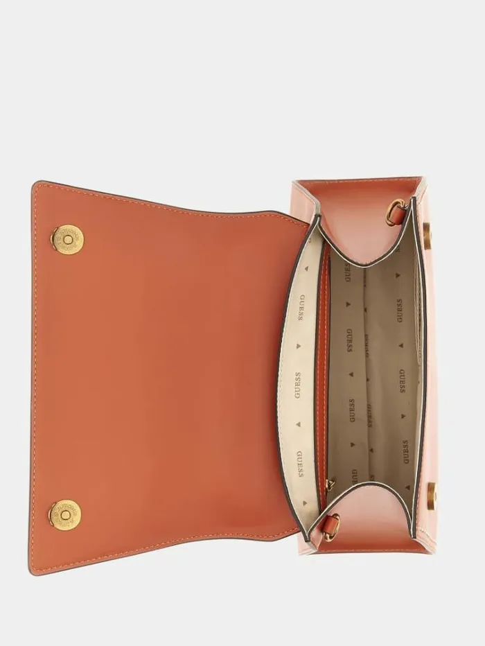 Women Stephi Bamboohandle Handbag Orange Guess Handbags