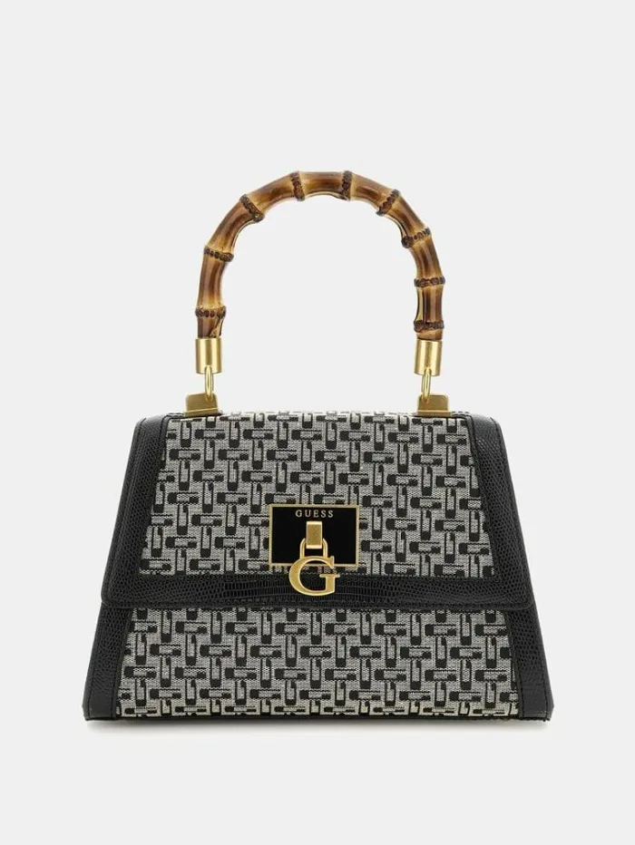 Women Stephi Logo Handbag Black Multi Guess Handbags