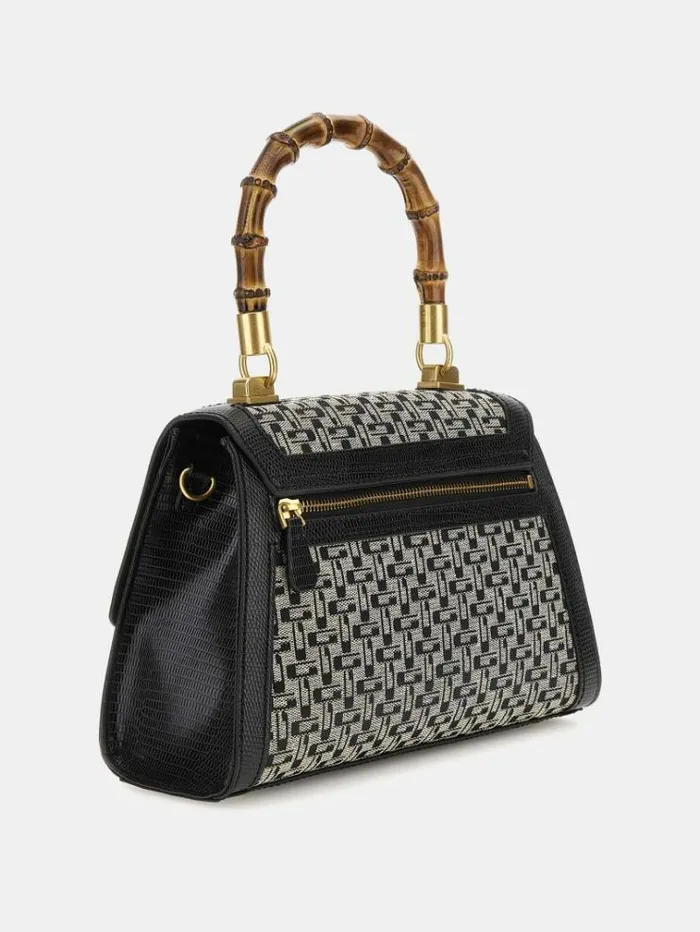 Women Stephi Logo Handbag Black Multi Guess Handbags
