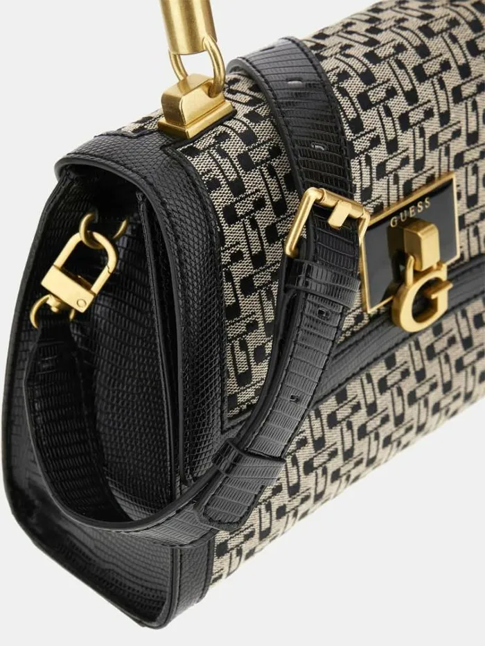 Women Stephi Logo Handbag Black Multi Guess Handbags