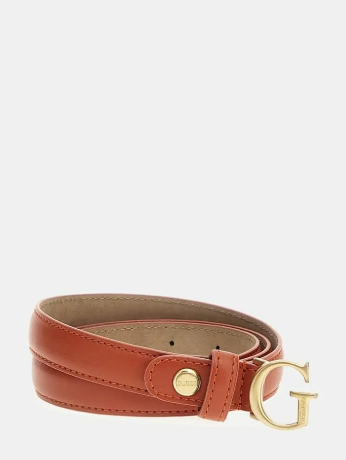 Women Stephi Pythonprint Belt Orange Guess Belts
