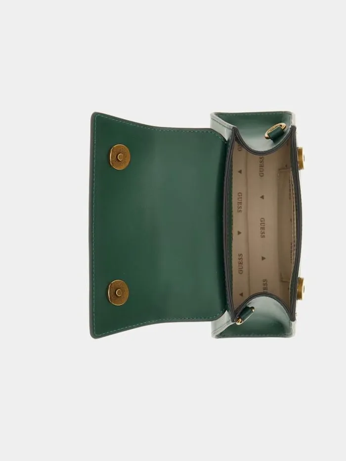 Women Stephi Shoulderstrap Mini Handbag Green Guess Handbags