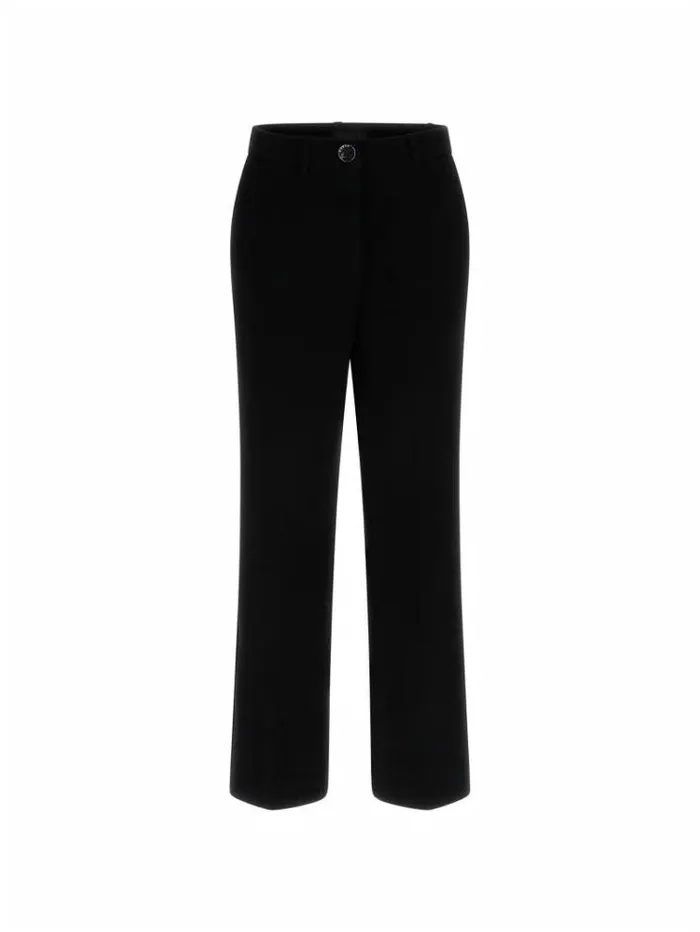 Women Straight Chino Pant Black Guess Trousers
