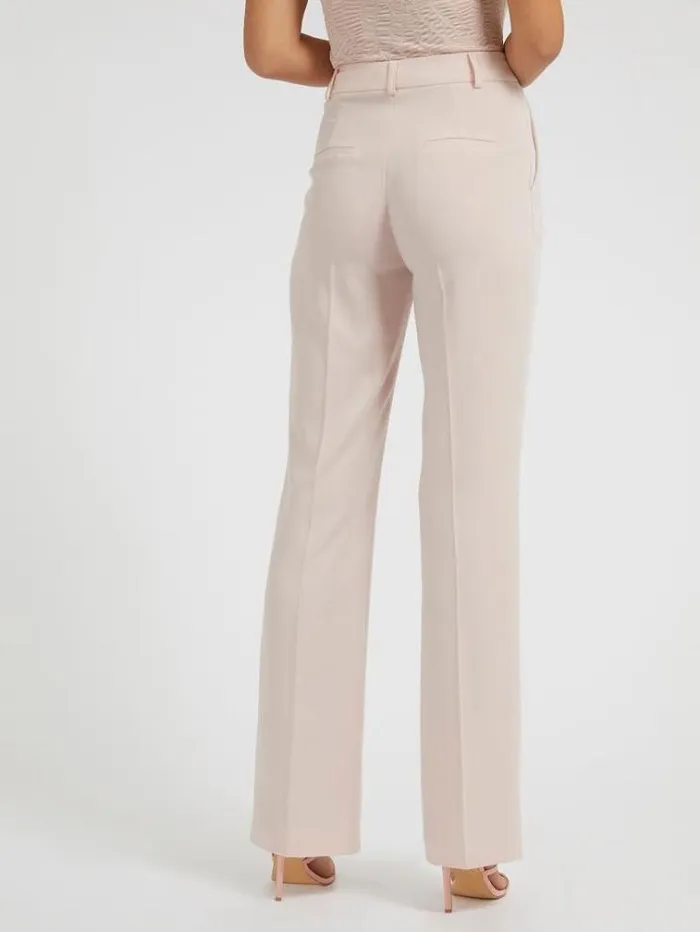 Women Straight Chino Pant Powder Pink Guess Trousers