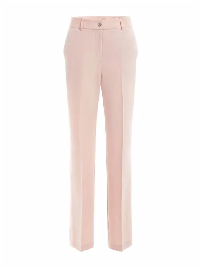 Women Straight Chino Pant Powder Pink Guess Trousers