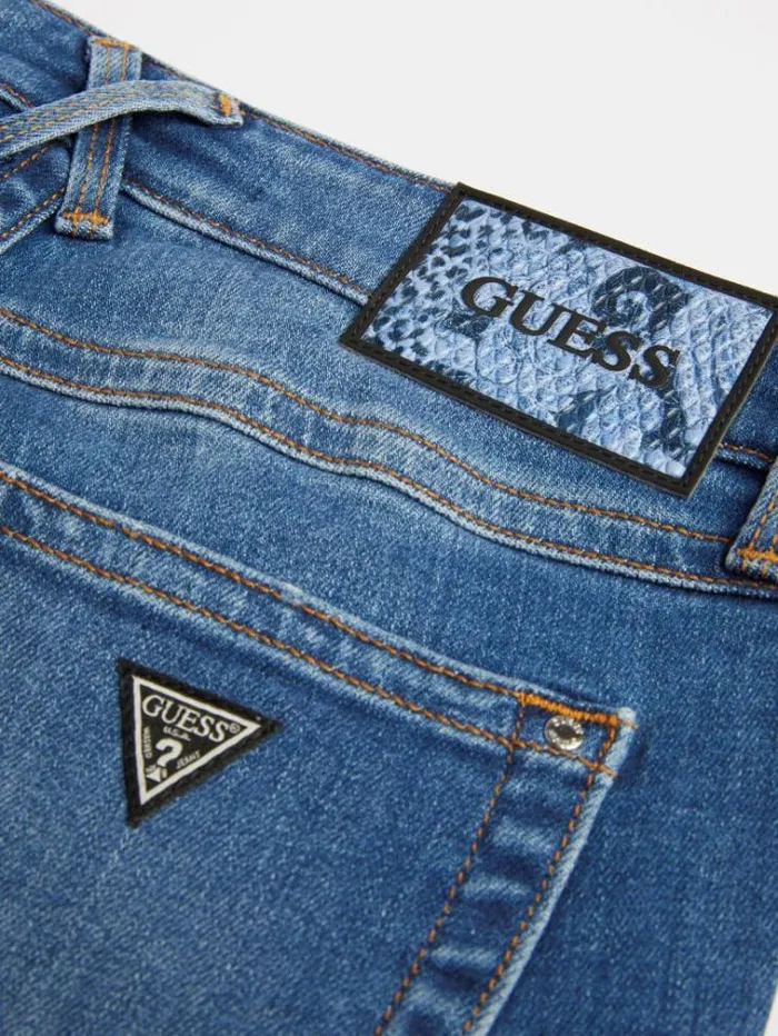 Women Straight Denim Pant Blue Guess Straight