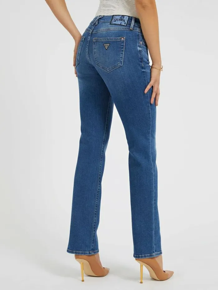 Women Straight Denim Pant Blue Guess Straight