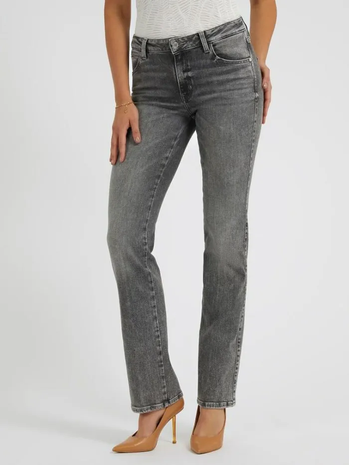 Women Straight Denim Pant Grey Guess Straight