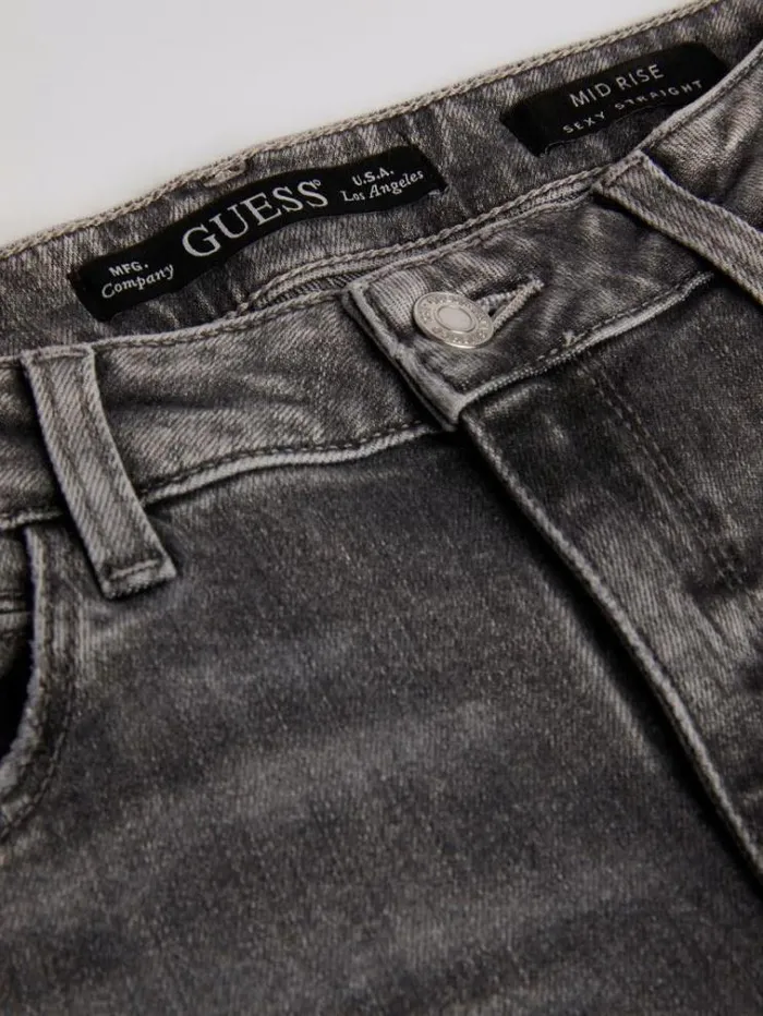 Women Straight Denim Pant Grey Guess Straight