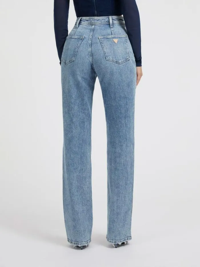Women Straight Denim Pant Light Blue Guess Straight