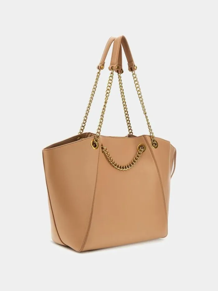 Women Strello Chain Detail Shopper Beige Guess Shoppers