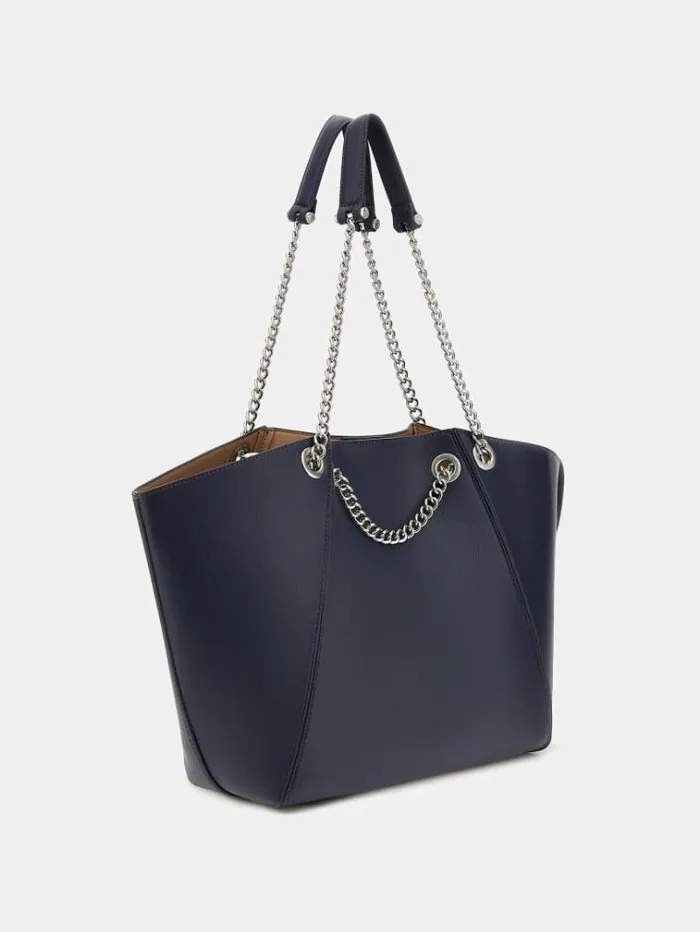 Women Strello Chain Detail Shopper Blue Multi Guess Shoppers