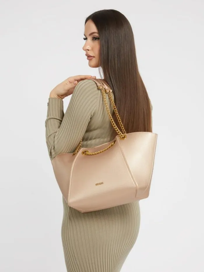 Women Strello Chain Detail Shopper Multi Beige Guess Shoppers