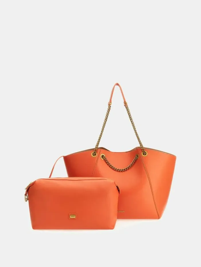 Women Strello Chain Detail Shopper Orange Guess Shoppers
