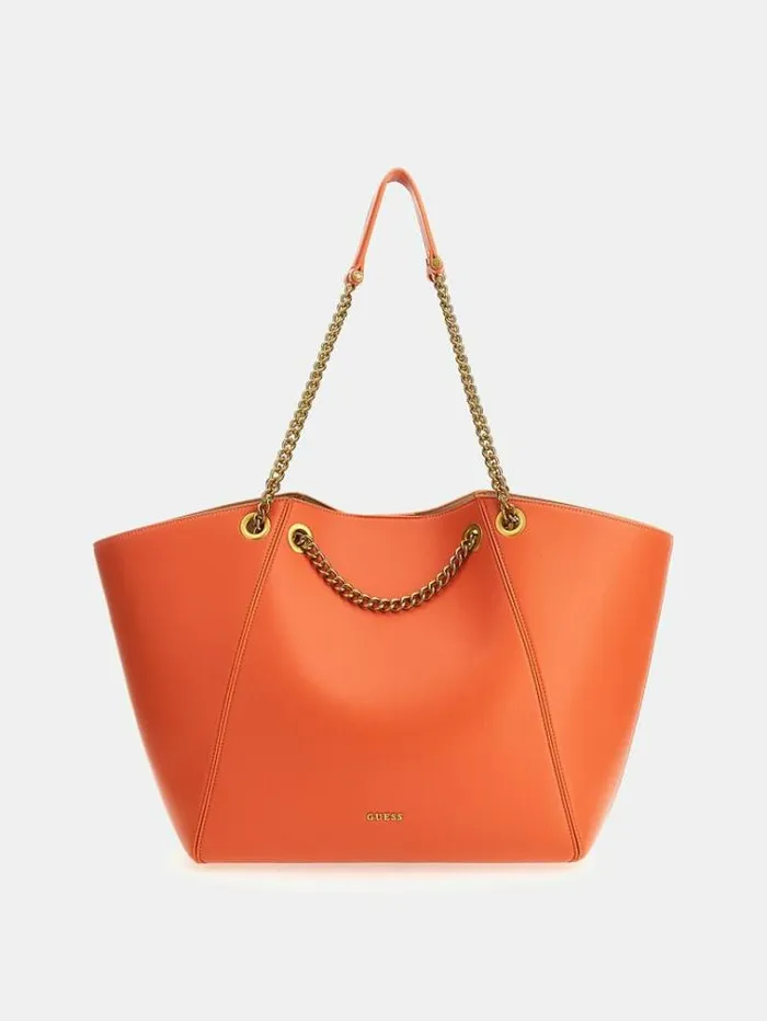Women Strello Chain Detail Shopper Orange Guess Shoppers