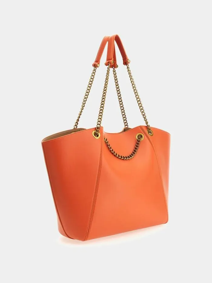 Women Strello Chain Detail Shopper Orange Guess Shoppers