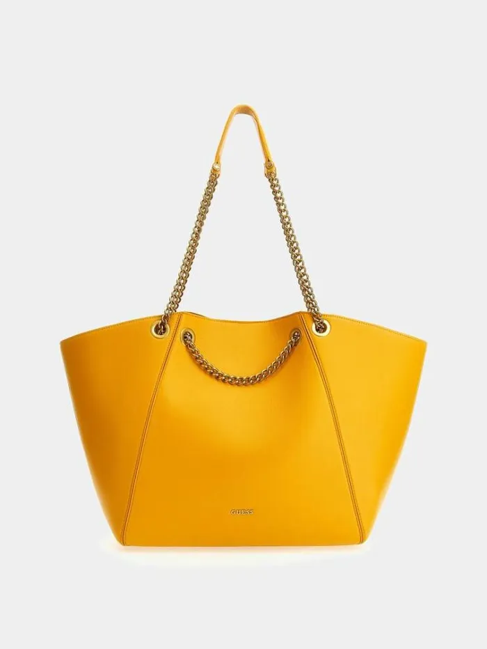 Women Strello Chain Detail Shopper Yellow Guess Shoppers