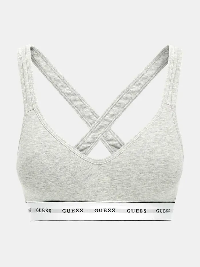 Women Stretch Cotton Padded Bralette Grey Guess Underwear