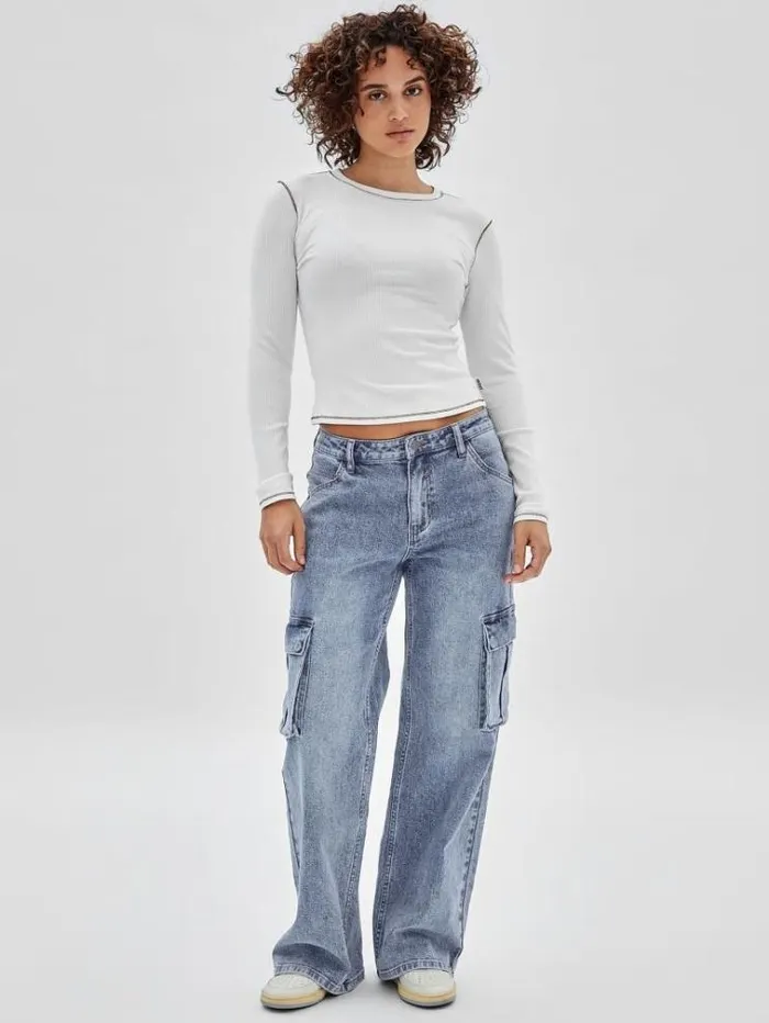 Women Striped Tshirt White Guess Tshirts