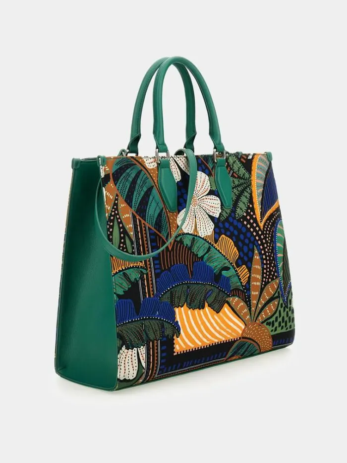 Women Summy Natureprint Handbag Multicolor Pattern Guess Handbags