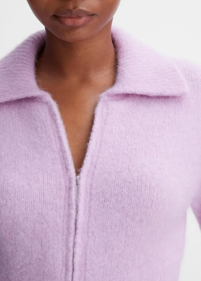 Women Sweaters Vince AlpacaBlend ZipFront Cardigan Crocus