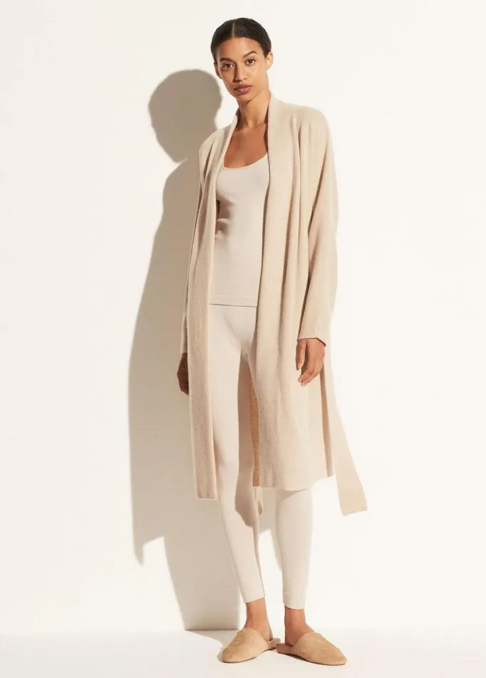 Women Sweaters Vince Belted Robe Cardigan Heather Beige