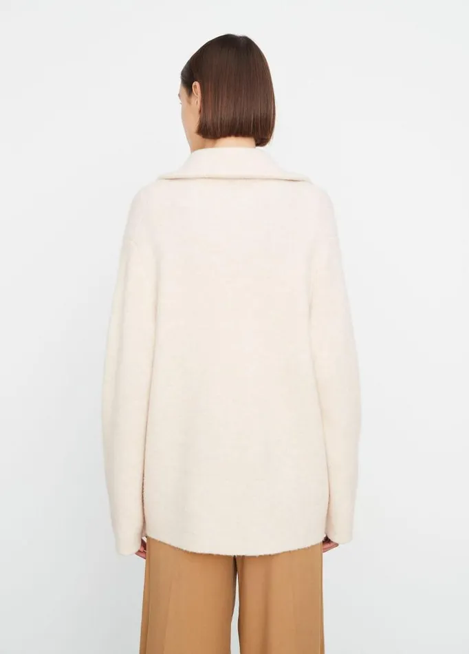 Women Sweaters Vince Button Collared Cardigan Heather Enoki