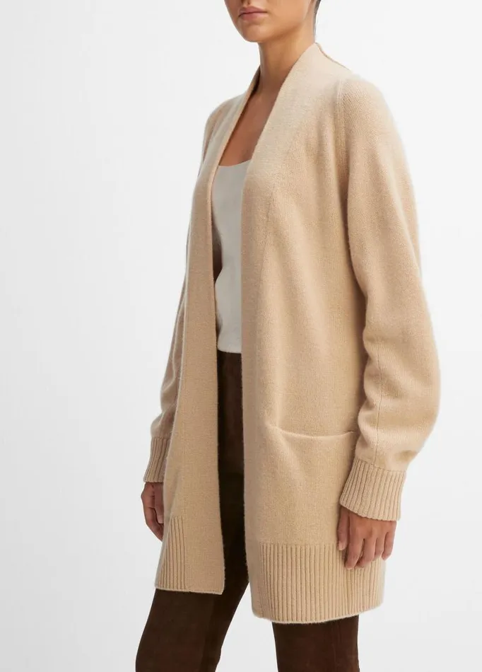 Women Sweaters Vince Cashmere OpenFront Cardigan Camel