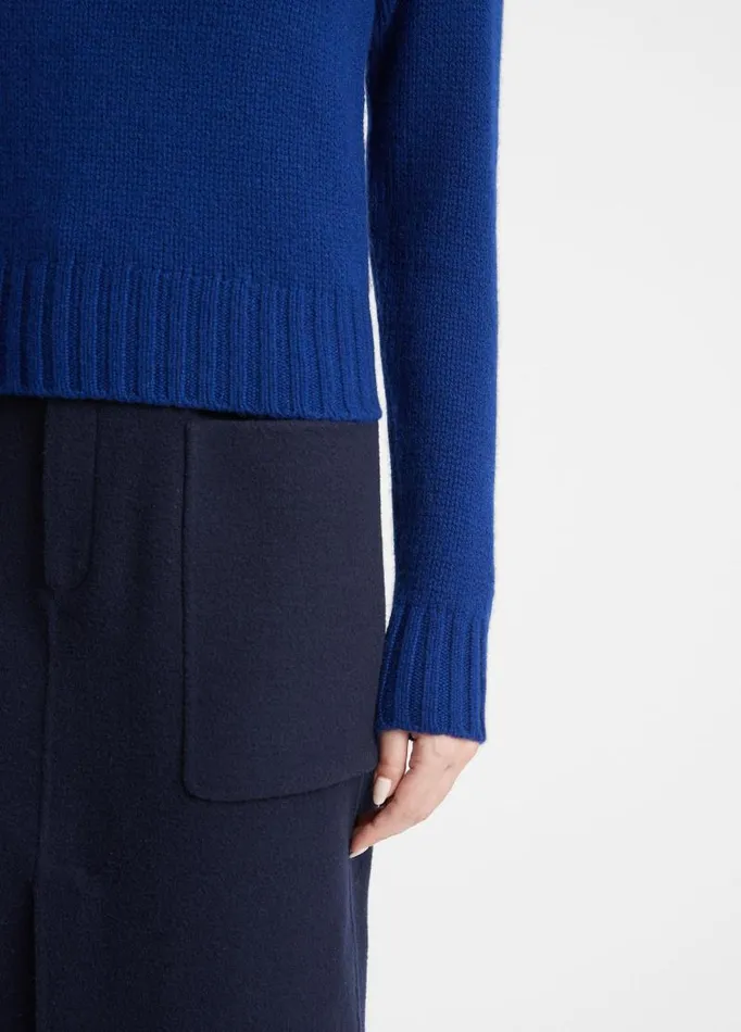 Women Sweaters Vince Cashmere Shrunken Mock Neck Sweater Caspian