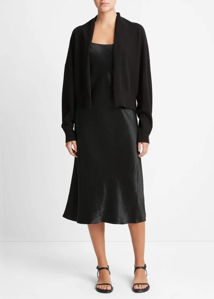 Women Sweaters Vince DrapeFront Cardigan Black