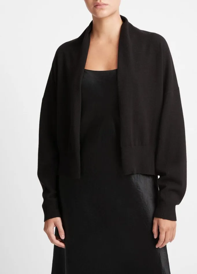 Women Sweaters Vince DrapeFront Cardigan Black
