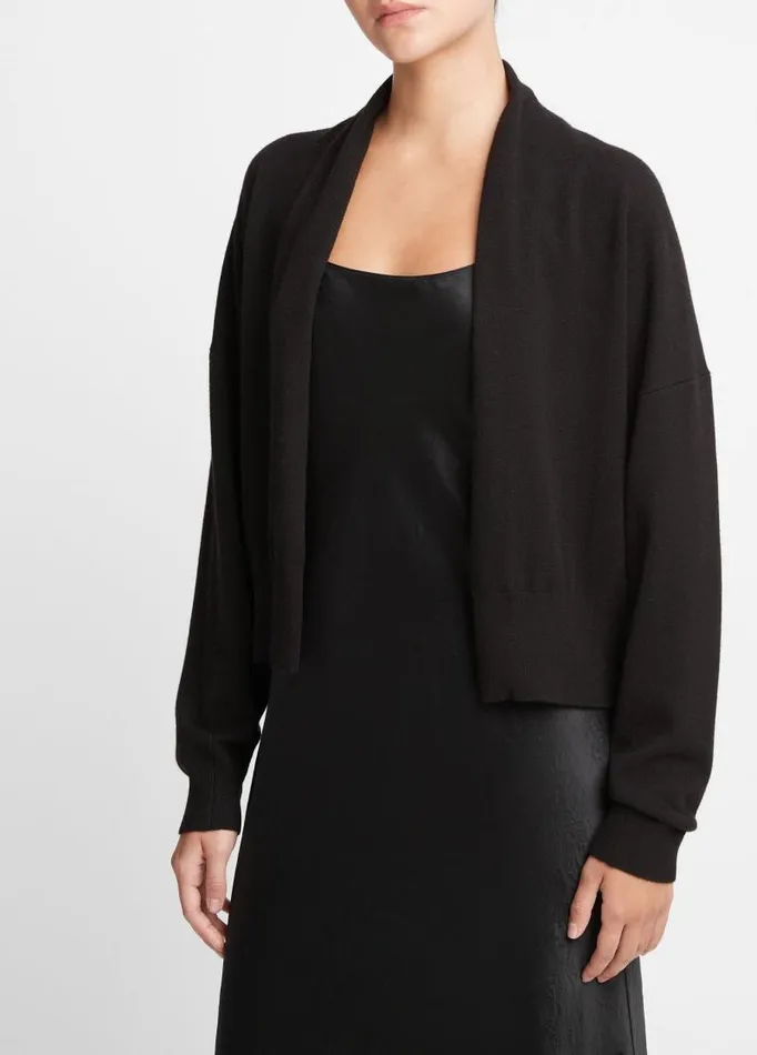 Women Sweaters Vince DrapeFront Cardigan Black