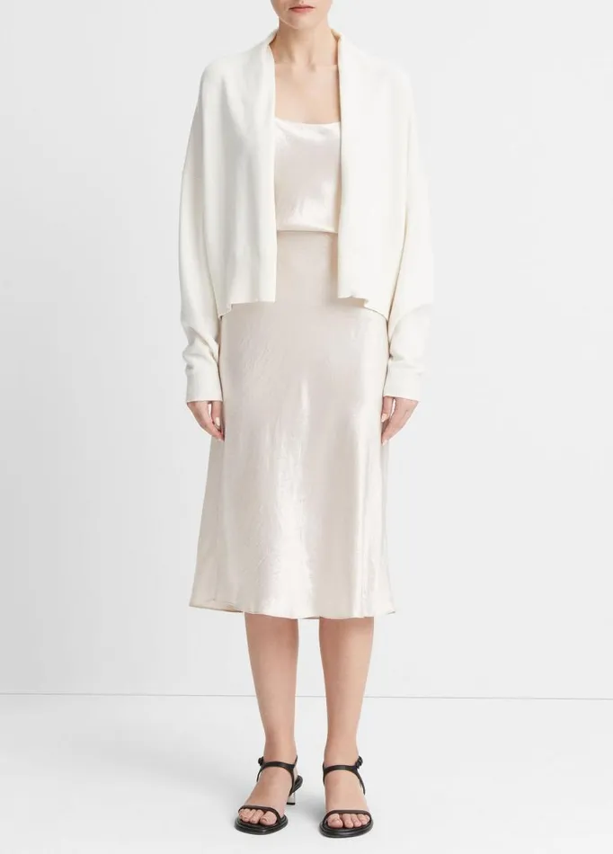Women Sweaters Vince DrapeFront Cardigan Off White