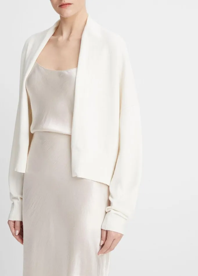 Women Sweaters Vince DrapeFront Cardigan Off White