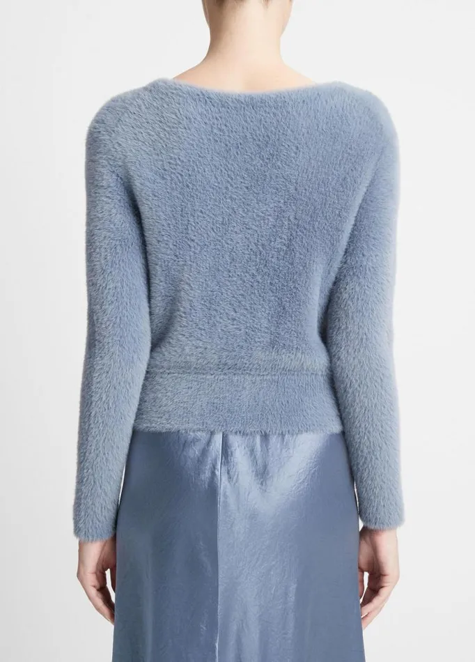 Women Sweaters Vince Eyelash Cardigan Iris Smoke
