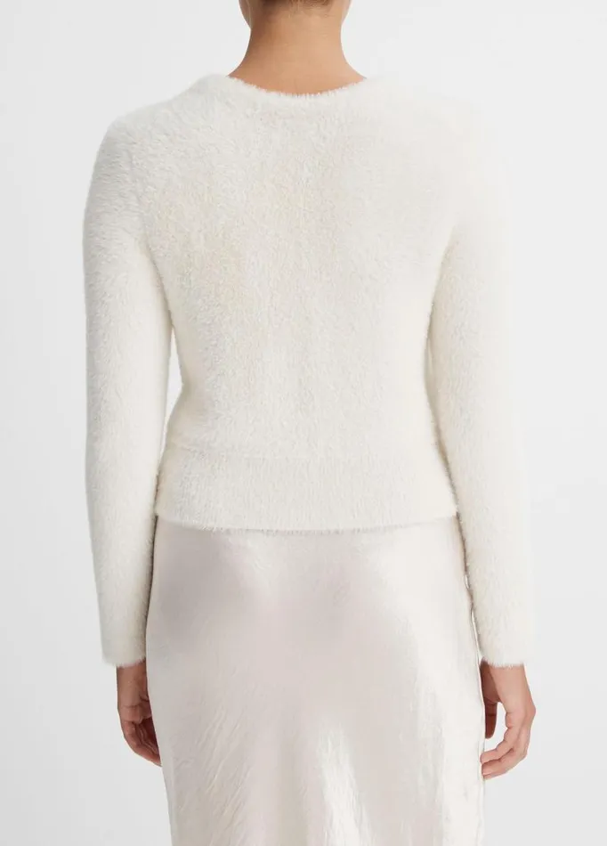 Women Sweaters Vince Eyelash Cardigan Off White