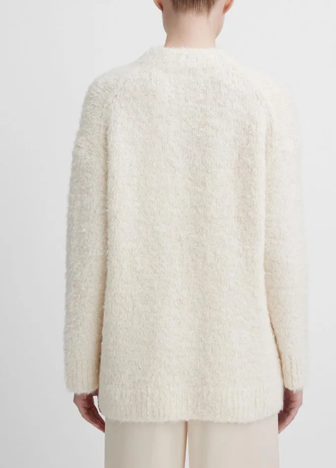 Women Sweaters Vince Oversized Teddy Cardigan Off White