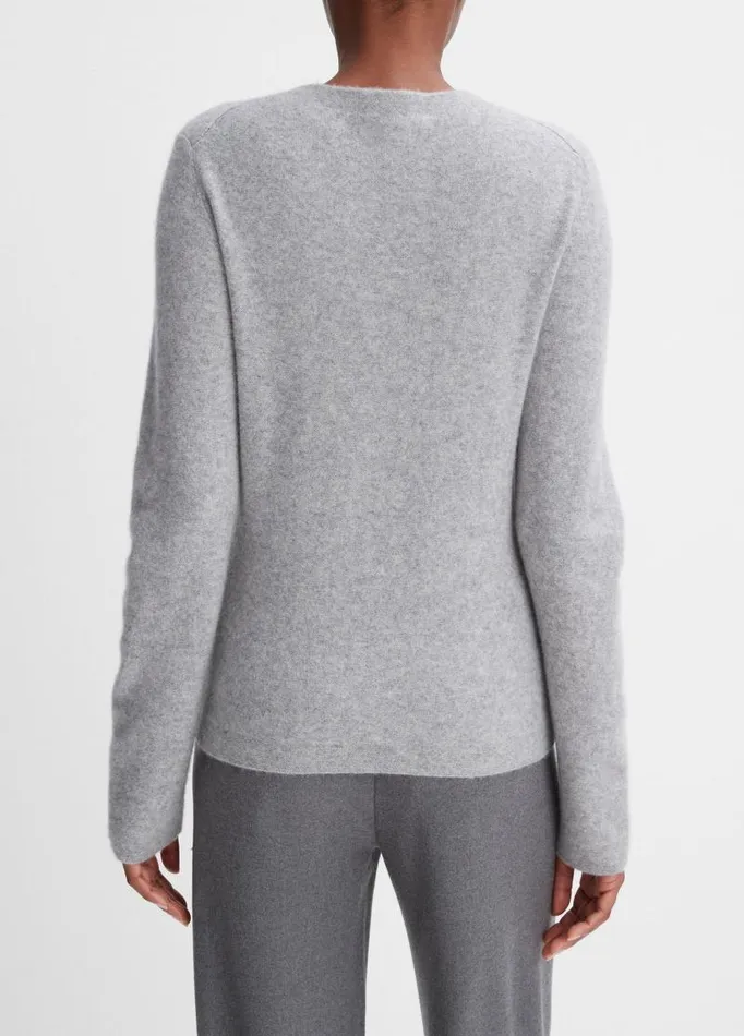 Women Sweaters Vince Plush Cashmere Crew Neck Sweater Heather Sterling