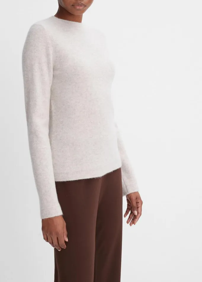 Women Sweaters Vince Plush Cashmere Crew Neck Sweater Marble