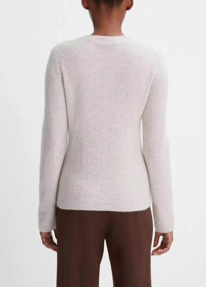 Women Sweaters Vince Plush Cashmere Crew Neck Sweater Marble