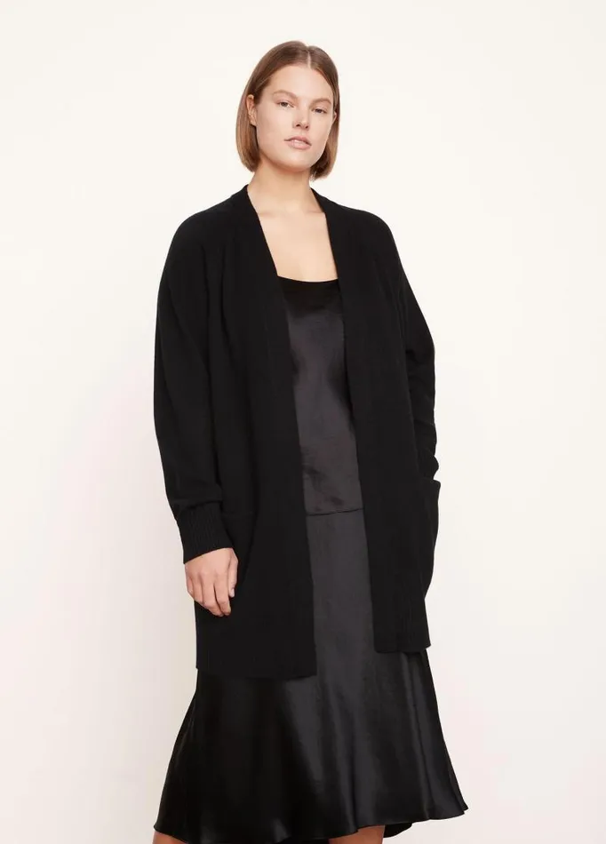 Women Sweaters Vince Raglan Sleeve Cardigan Black