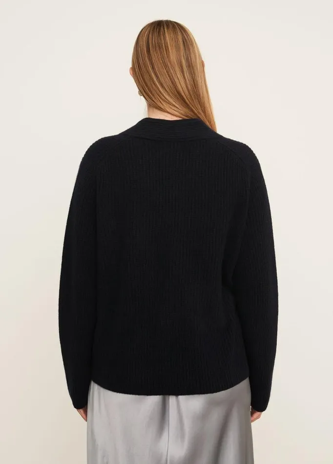Women Sweaters Vince Ribbed Cardigan Coastal Blue