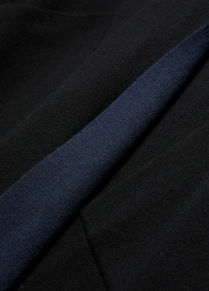 Women Sweaters Vince Wool And Cashmere DoubleFace Cape Black Navy