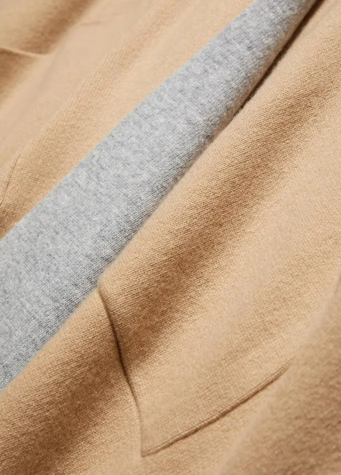 Women Sweaters Vince Wool And Cashmere DoubleFace Cape Camel Grey