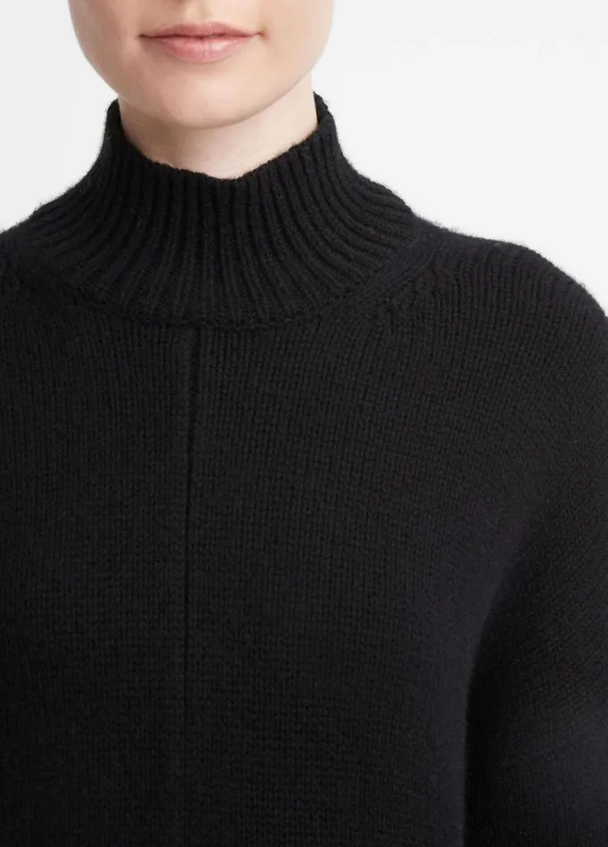 Women Sweaters Vince Wool And Cashmere Trapeze Turtleneck Sweater Black