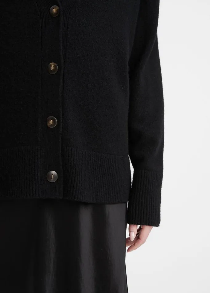 Women Sweaters Vince Wool And Cashmere Weekend Cardigan Black