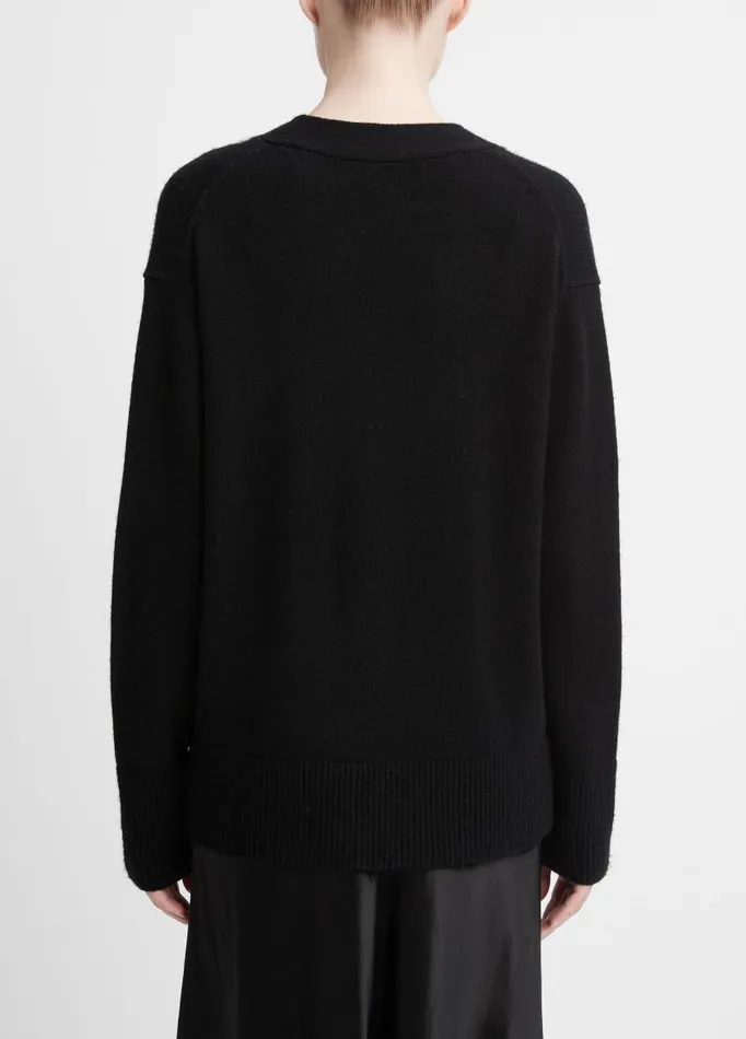 Women Sweaters Vince Wool And Cashmere Weekend Cardigan Black